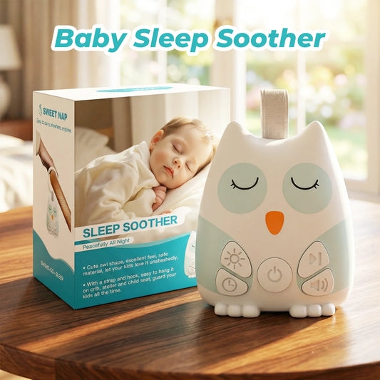 Machine à bruit blanc portable, assistant de sommeil pour bébé, détection intelligente des pleurs, 15 sons apaisants, veilleuse, minuterie, cadeau de naissance