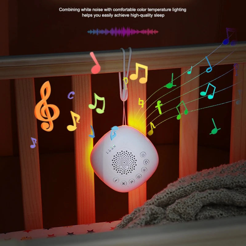 Machine à son Portable pour bébé, 6/10/20 chansons, bruit blanc, sons apaisants, Volume réglable, batterie Rechargeable intégrée