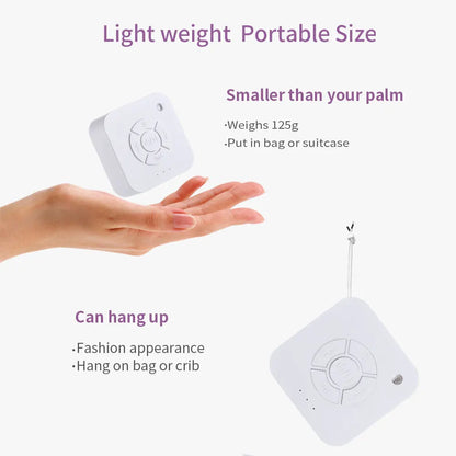 Machine sonore à 9 sons apaisants, bruit blanc, sucette de sommeil avec minuterie de lumière respiratoire, charge de Type C pour bébé, maison, bureau, voyage