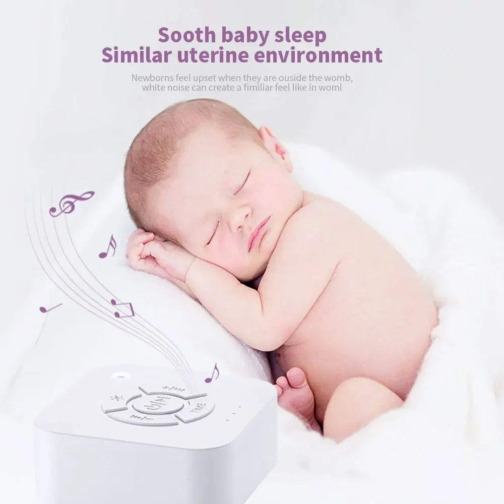 Machine sonore à 9 sons apaisants, bruit blanc, sucette de sommeil avec minuterie de lumière respiratoire, charge de Type C pour bébé, maison, bureau, voyage
