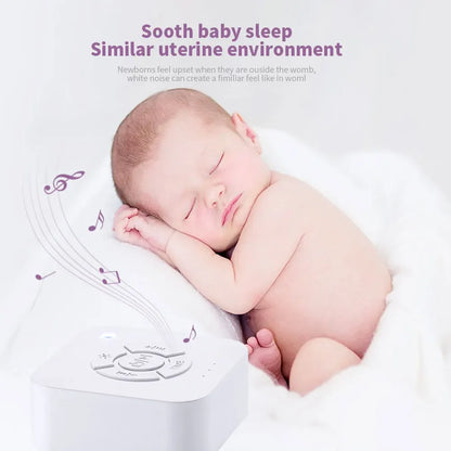 Machine sonore à 9 sons apaisants, bruit blanc, sucette de sommeil avec minuterie de lumière respiratoire, charge de Type C pour bébé, maison, bureau, voyage