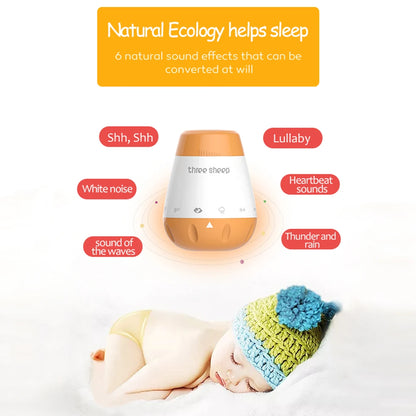 Machine à bruit blanc pour bébé, musique intelligente, capteur vocal, aide à mauvais sommeil, thérapie, moniteur sonore, générateur pour bébés, jouet relaxant