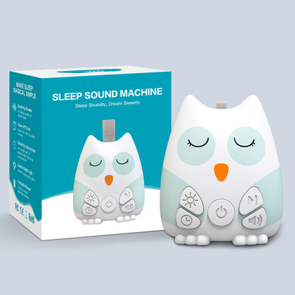 Machine à bruit blanc portable, assistant de sommeil pour bébé, détection intelligente des pleurs, 15 sons apaisants, veilleuse, minuterie, cadeau de naissance