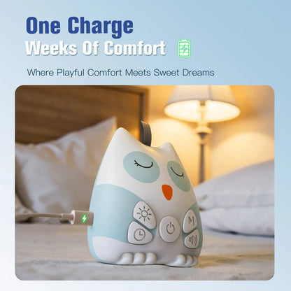 Machine à bruit blanc portable, assistant de sommeil pour bébé, détection intelligente des pleurs, 15 sons apaisants, veilleuse, minuterie, cadeau de naissance