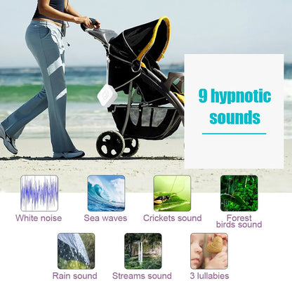 Machine sonore à 9 sons apaisants, bruit blanc, sucette de sommeil avec minuterie de lumière respiratoire, charge de Type C pour bébé, maison, bureau, voyage