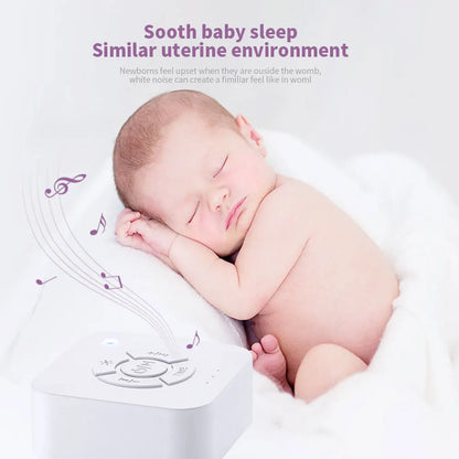 Machine sonore à 9 sons apaisants, bruit blanc, sucette de sommeil avec minuterie de lumière respiratoire, charge de Type C pour bébé, maison, bureau, voyage