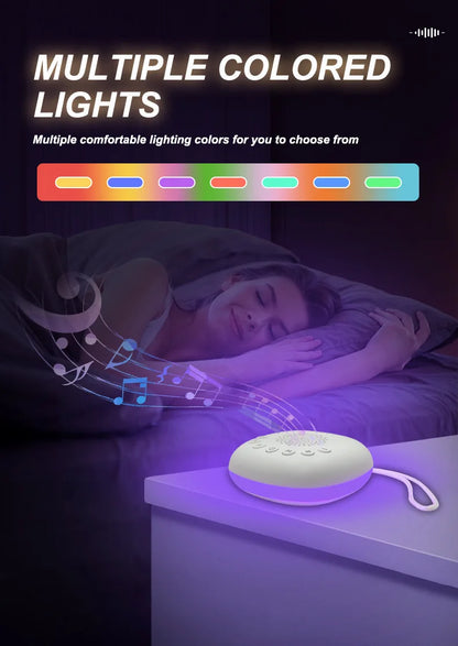 Machine à son Portable pour bébé, 6/10/20 chansons, bruit blanc, sons apaisants, Volume réglable, batterie Rechargeable intégrée
