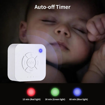 Machine sonore à 9 sons apaisants, bruit blanc, sucette de sommeil avec minuterie de lumière respiratoire, charge de Type C pour bébé, maison, bureau, voyage