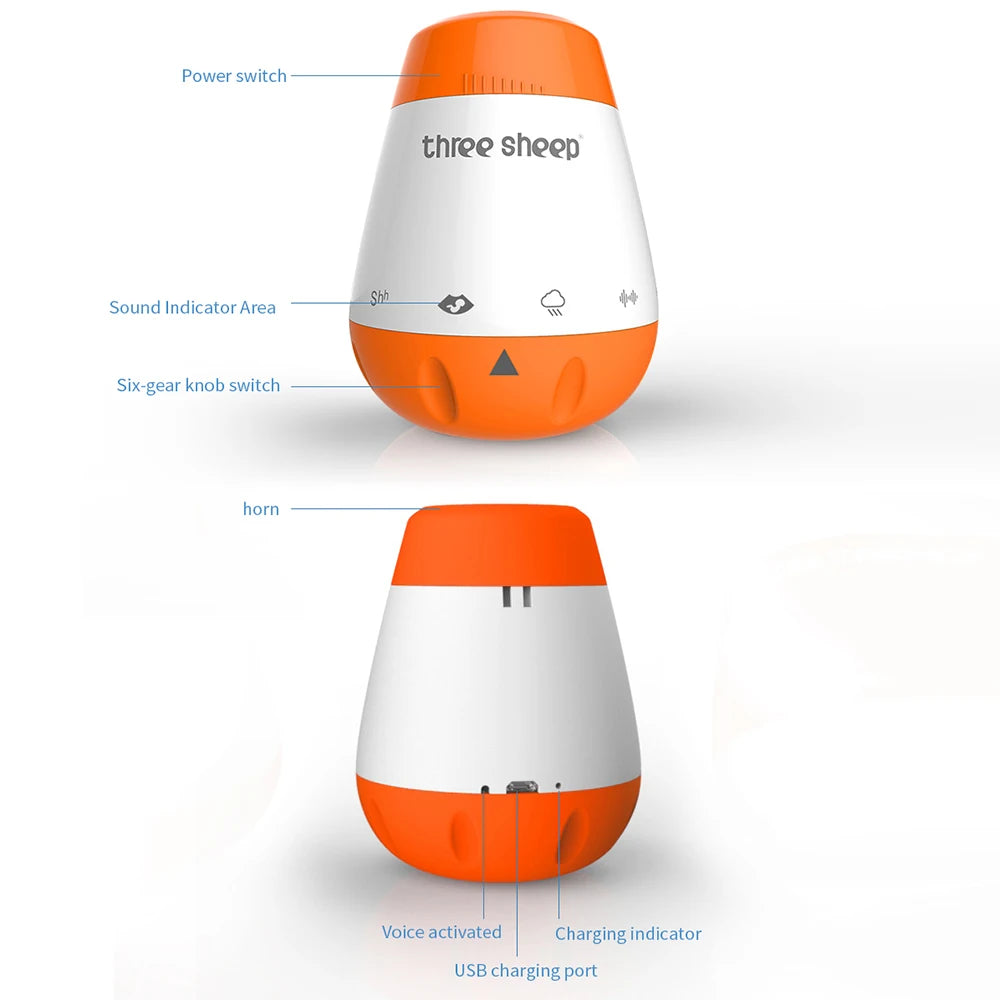 Machine à bruit blanc pour bébé, musique intelligente, capteur vocal, aide à mauvais sommeil, thérapie, moniteur sonore, générateur pour bébés, jouet relaxant